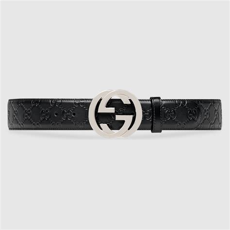 black gucci signature leather belt|gucci original belt.